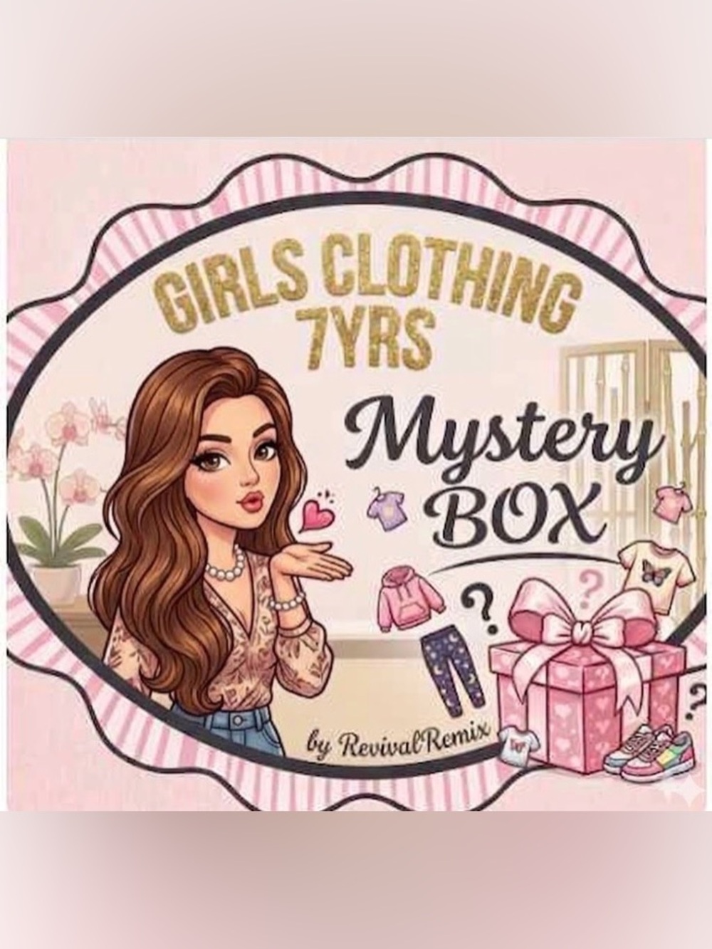 Girls Size 7 Clothing Mystery Bundle Lot - 7 Pieces